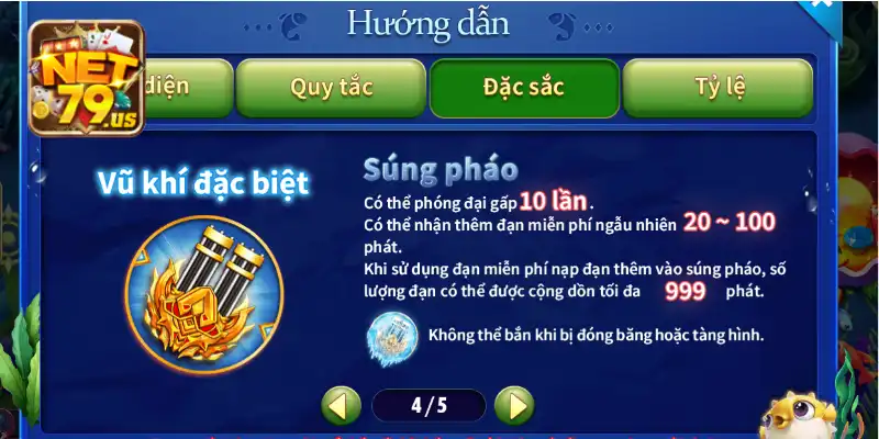 Trải Nghiệm Bắn Cá Vàng VN88: Chiến Lược Chơi Tại NET79 4 Một số tính năng bắn cá nổi bật nhất cần chú ý